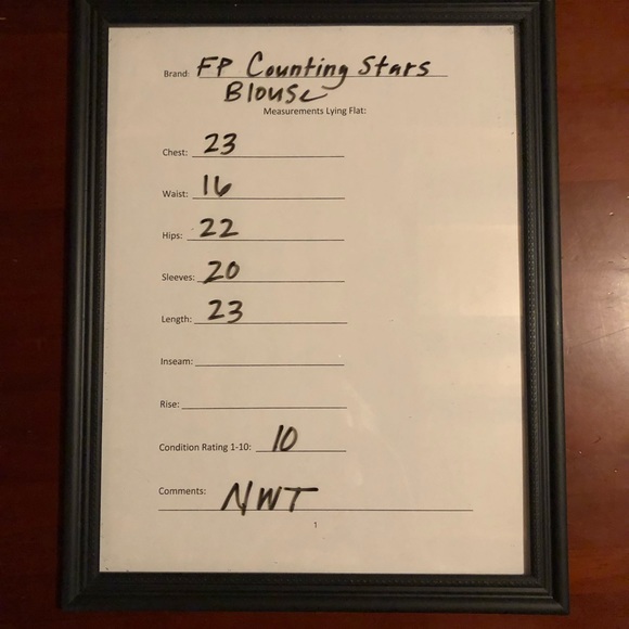 Free People Counting Star Shimmer Peasant Blouse - Picture 8 of 8